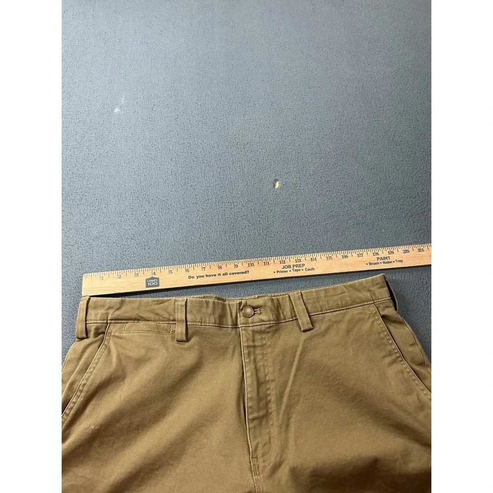 Duluth Trading Pants Mens 36x36 Khaki Brown Chino Relaxed Flex Baggy Ballroom